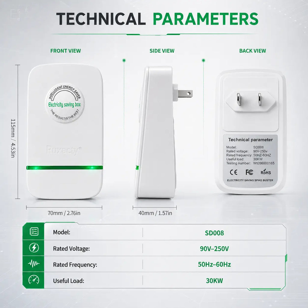 Plug-In Power Device with Indicator Light, Compact Indoor Electrical Accessory for Home, Office, Dorm, and Daily Use
