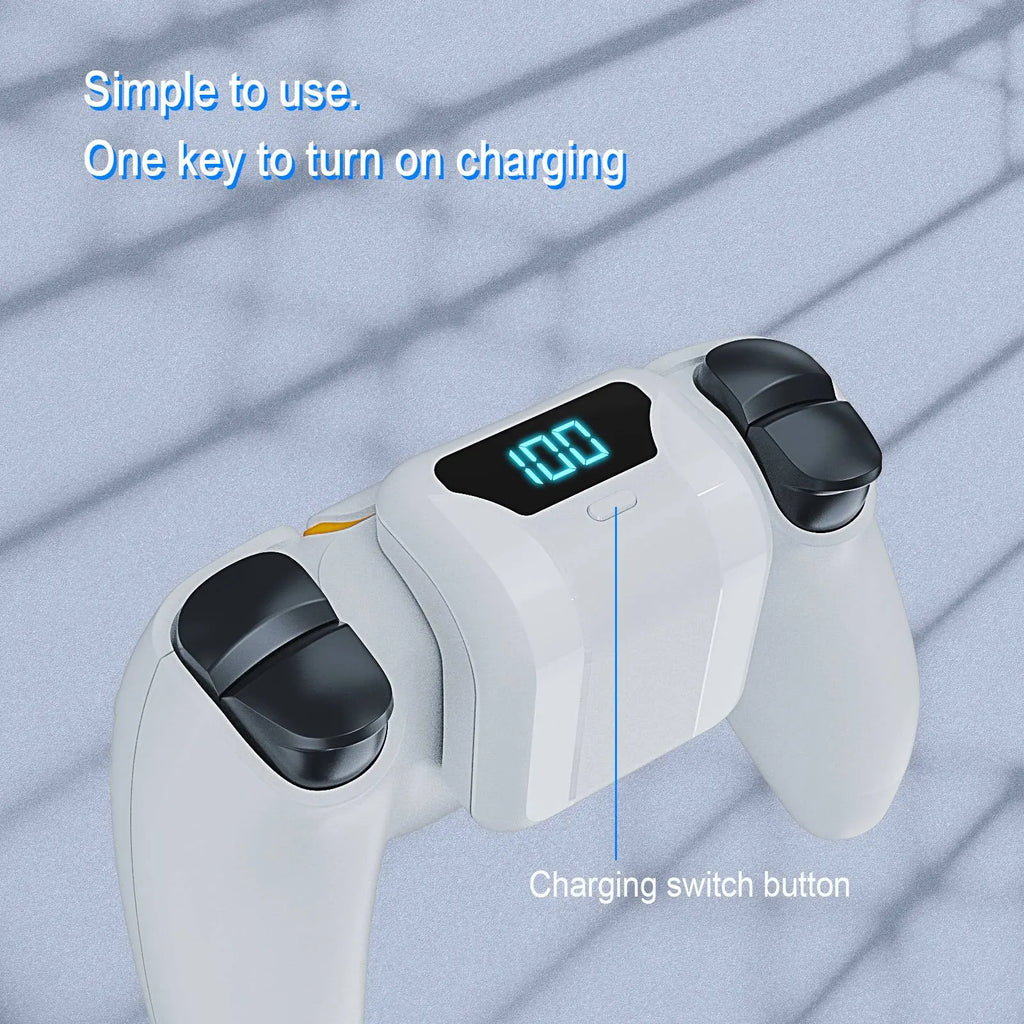 1800Mah Controller Rechargeable Battery for PS5, Game Controller Charger with Durable Back Clip Design, Essential Charging Accessory, Console Accessories