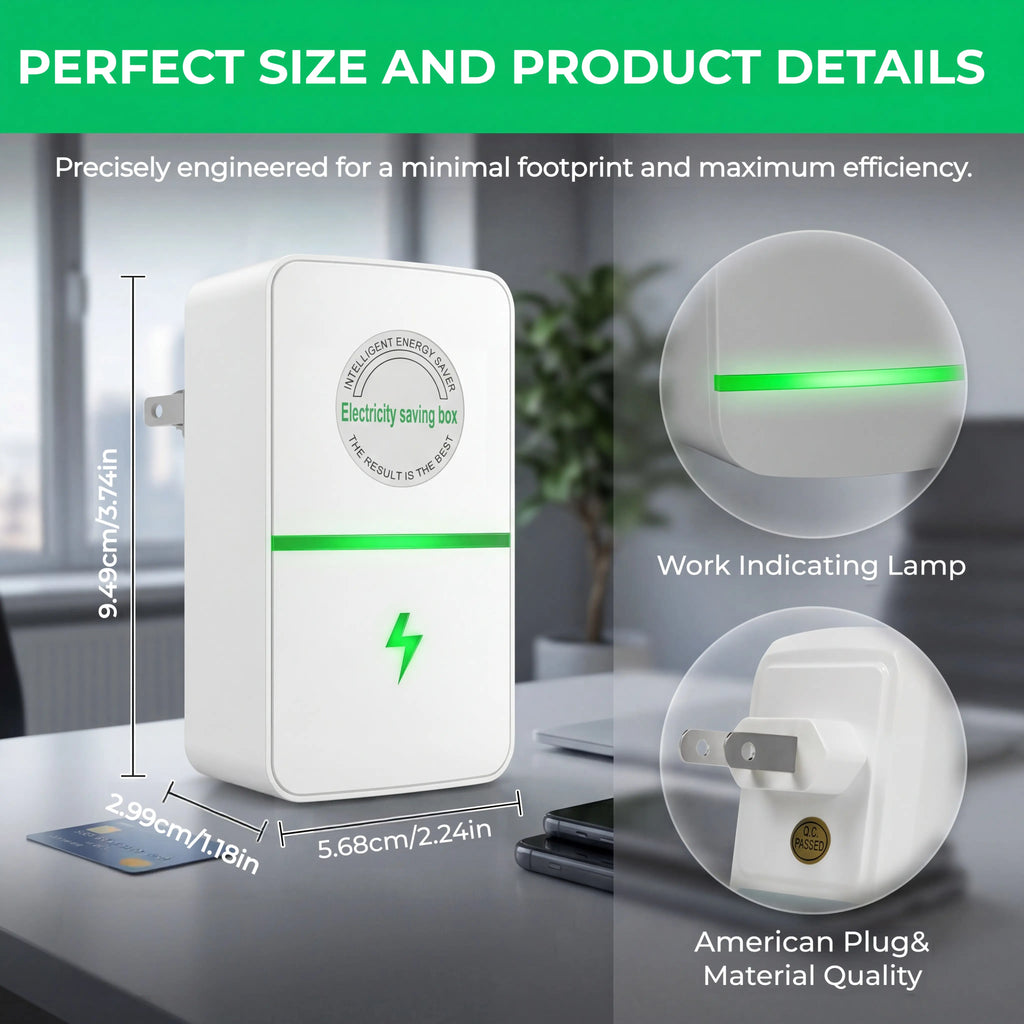 Plug-In Power Box with US Plug – 2026 Updated Design, Compatible with 90–250V Input Range.
