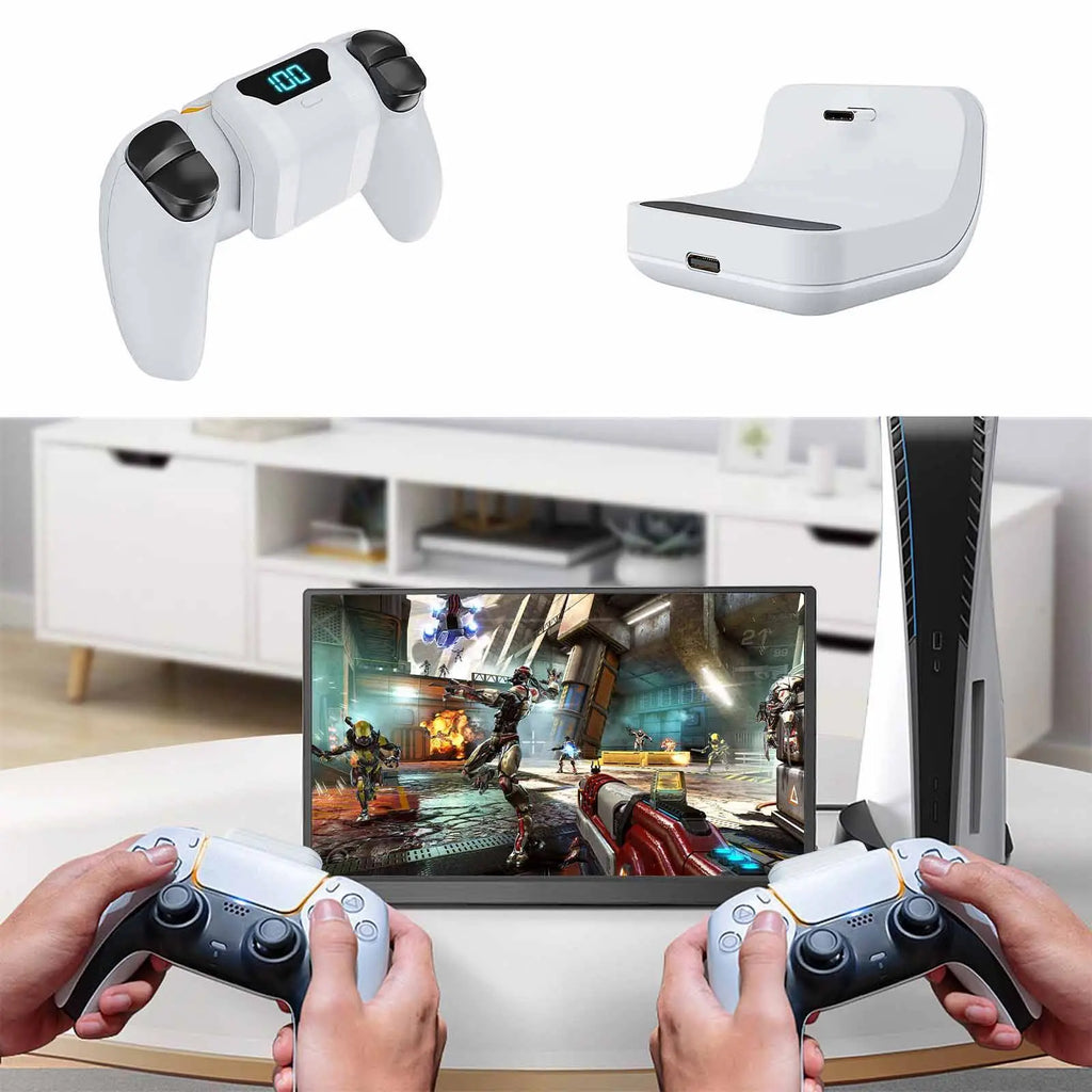 1800Mah Controller Rechargeable Battery for PS5, Game Controller Charger with Durable Back Clip Design, Essential Charging Accessory, Console Accessories