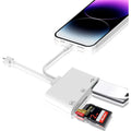SPGUARD!SD Card Reader for Iphone/Ipad, Dual Lightning and USB C Connector, Micro SD Memory Card Reader Adapter for SD,TF Card, USB Disk, for Iphone 17 16 15 14 13/Iphone 17 Air/Iphone 17 16 15 14 13Pro/Iphone 17 16 15 14 13 Pro Max/Ipad/Macbook