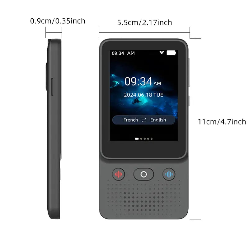 Al Language Translator Device | No Additional Charges L Translation Does Not Require a Signal Source | Translate 138+Languages with Wifi | Translation Multi-Language Touchscreen Real-Time Translaton